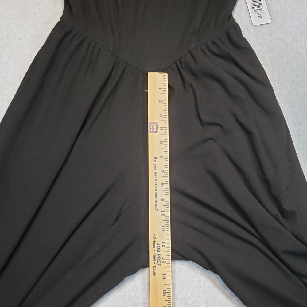 Torrid Short Sleeve Rib Princess Seam Wide Leg Jumpsuit Black Size M/L NWT - Picture 7 of 11